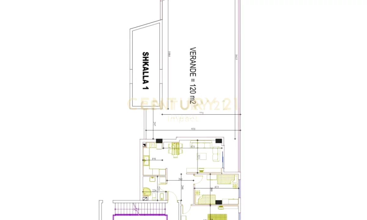 Appartamento in vendita a Tirana 2+1, Vuoto