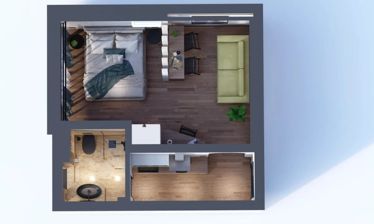 Apartment for sale in Tirana Garsoniere, Furnished