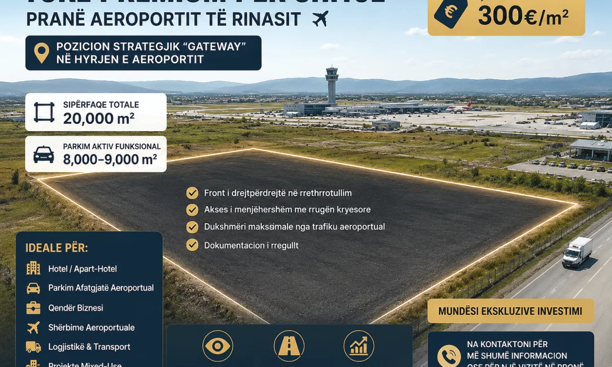 TOKE PREMIUM PER SHITJE – PRANE AEROPORTIT TE RINASIT ✈️