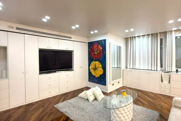 Shtepi ne shitje Apartament ne Tirane, 1+1, Mobilimi Bosh, pa mobiluar, Pagesa 200,000  Euro.