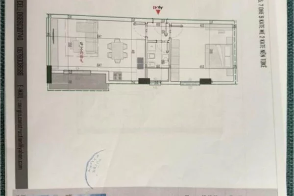 Shtepi ne shitje Apartament ne Tirane, 1+1, Mobilimi Bosh, pa mobiluar, Pagesa 58,000  Euro.