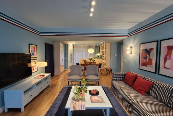 Shtepi me qera Apartament ne Tirane, 3+1, Mobilimi E mobiluar, Pagesa 1,497  Euro.