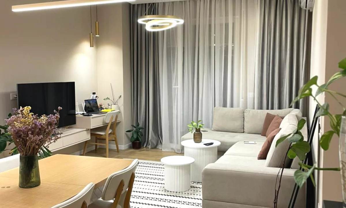 Shtepi me qera Apartament ne Tirane, 1+1, Mobilimi E mobiluar, Pagesa 597  Euro.