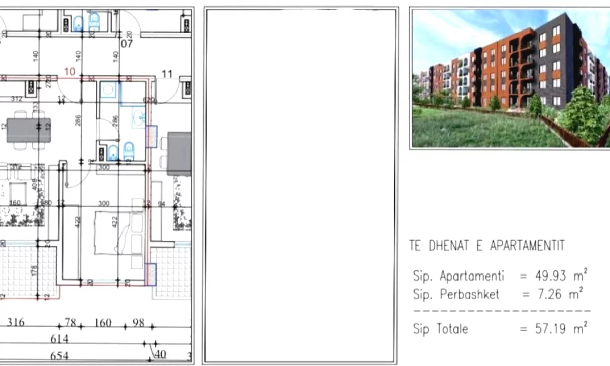 Apartment for sale in Tirana 1+1, Emty