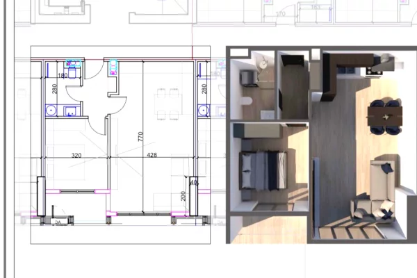 Shtepi ne shitje 1+1 ne Tirane - 214,997 Euro