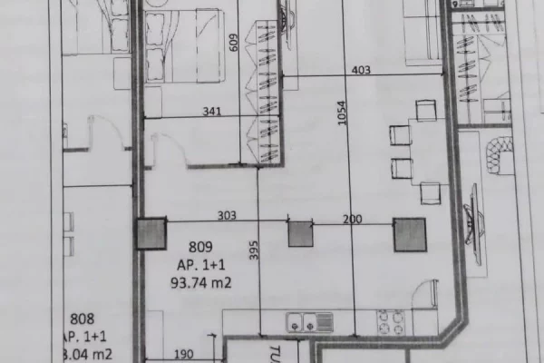 Shtepi ne shitje Apartament ne Tirane, 1+1, Mobilimi Bosh, pa mobiluar, Pagesa 559,100  Euro.