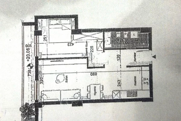 Shtepi ne shitje Apartament ne Tirane, 1+1, Mobilimi Bosh, pa mobiluar, Pagesa 304,070  Euro.