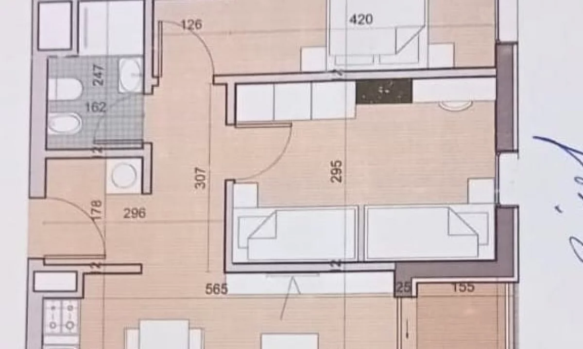Shtepi ne shitje Apartament ne Tirane, 2+1, Mobilimi Bosh, pa mobiluar, Pagesa 94,977  Euro.