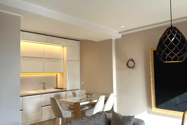 Shtepi me qera Apartament ne Tirane, 1+1, Mobilimi E mobiluar, Pagesa 1,300  Euro.