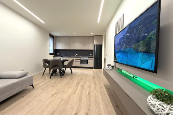 Shtepi me qera Apartament ne Tirane, 1+1, Mobilimi E mobiluar, Pagesa 1,200  Euro.