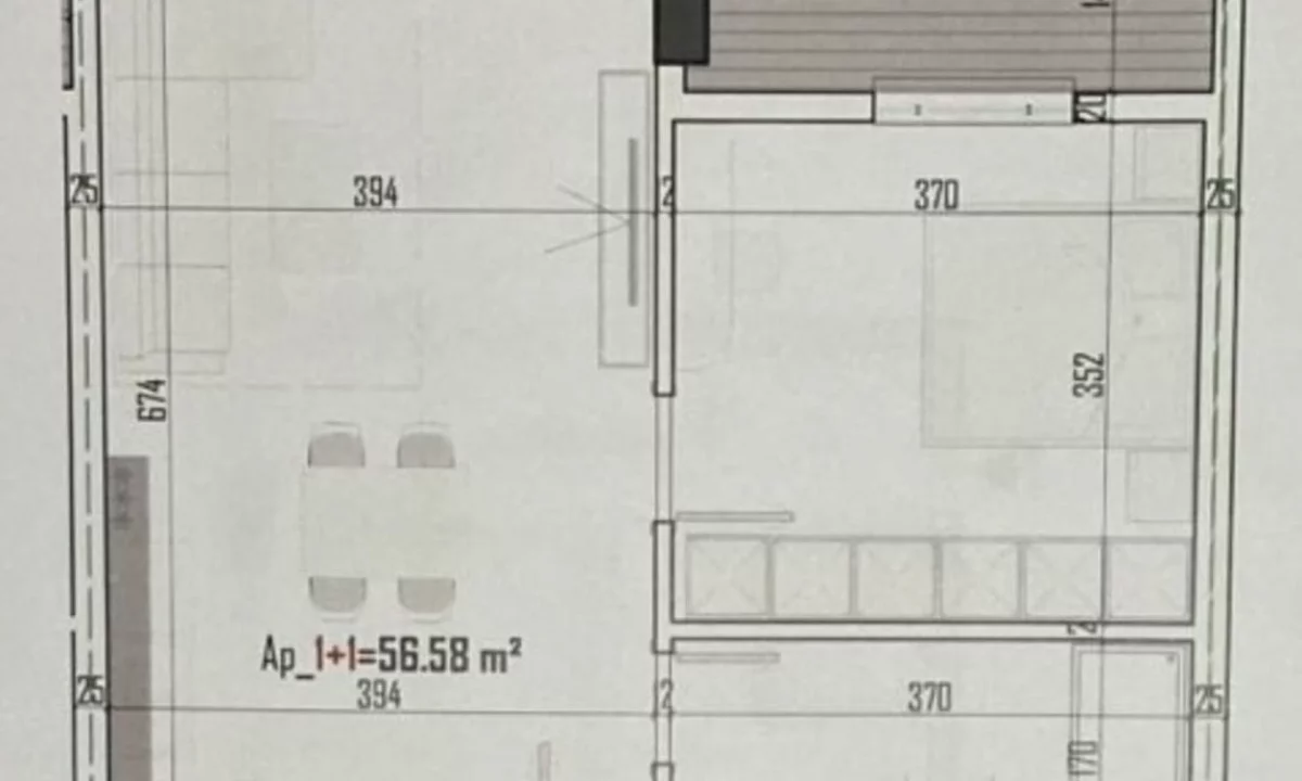 Shtepi ne shitje Apartament ne Tirane, 1+1, Mobilimi Bosh, pa mobiluar, Pagesa 74,900  Euro.