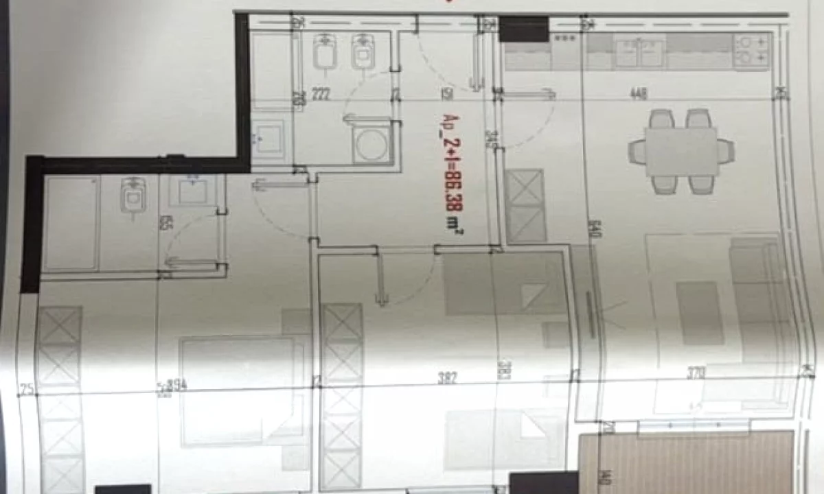 Shtepi ne shitje Apartament ne Tirane, 2+1, Mobilimi Bosh, pa mobiluar, Pagesa 98,800  Euro.