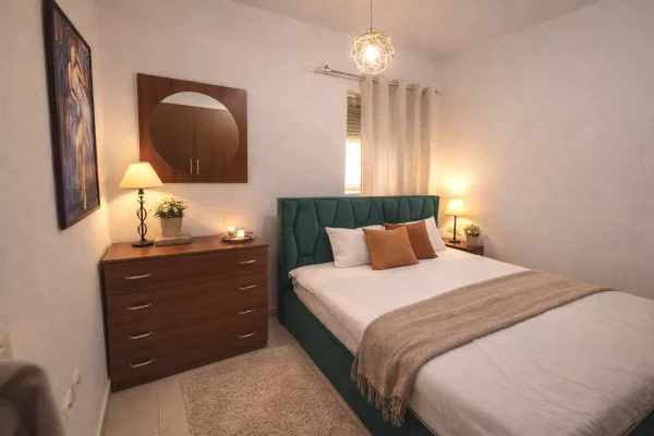 Shtepi me qera Apartament ne Tirane, 1+1, Mobilimi E mobiluar, Pagesa 450  Euro.