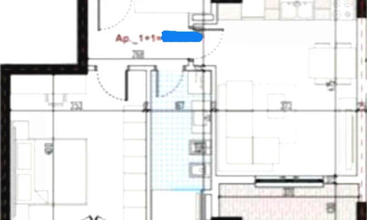 Shtepi ne shitje Apartament ne Tirane, 1+1, Mobilimi Bosh, pa mobiluar, Pagesa 75,000  Euro.