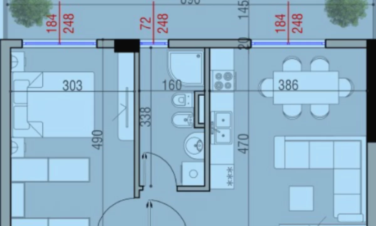 Shtepi ne shitje Apartament ne Tirane, 1+1, Mobilimi Bosh, pa mobiluar, Pagesa 112,000  Euro.
