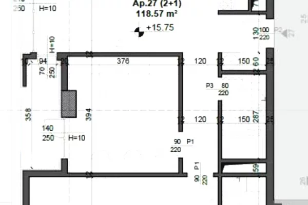 Shtepi ne shitje Apartament ne Tirane, 2+1, Mobilimi Bosh, pa mobiluar, Pagesa 171,900  Euro.