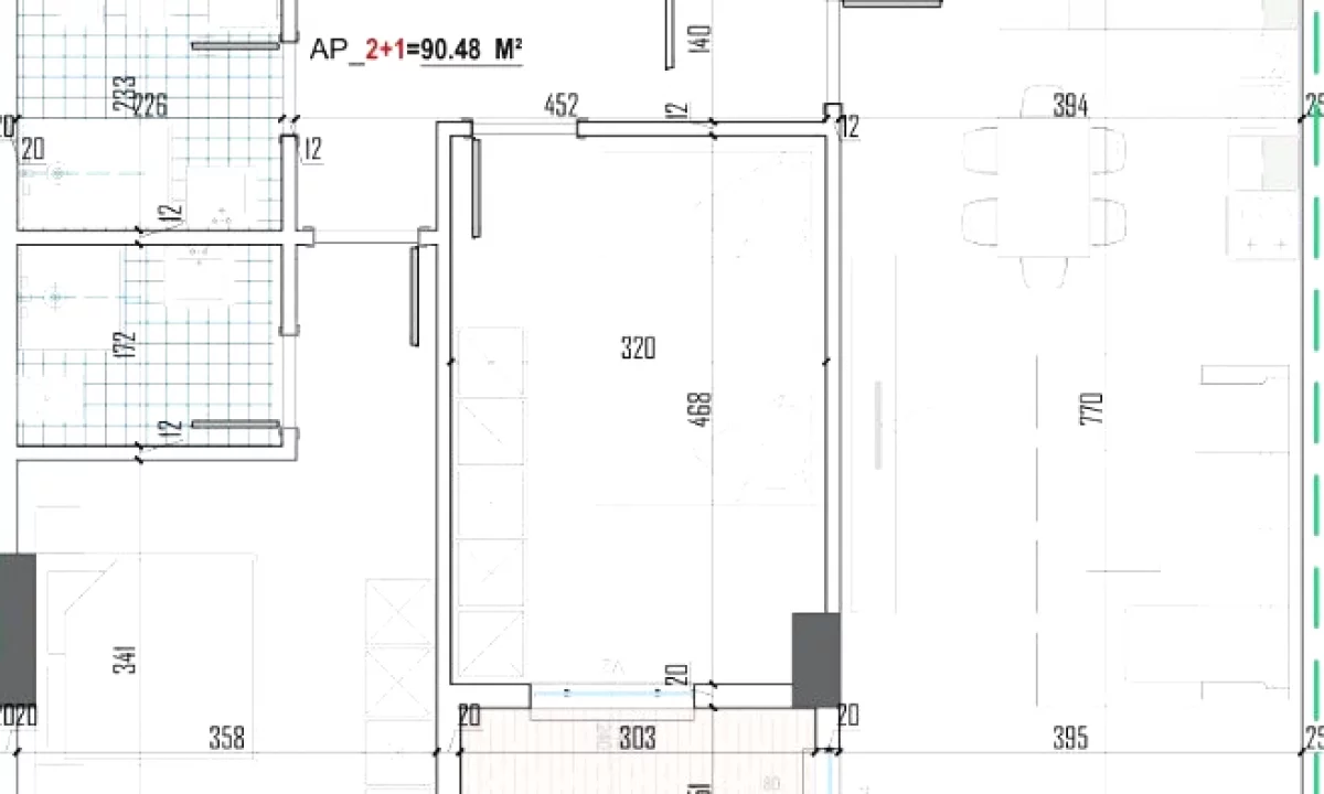 Shtepi ne shitje Apartament ne Tirane, 2+1, Mobilimi Bosh, pa mobiluar, Pagesa 127,000  Euro.