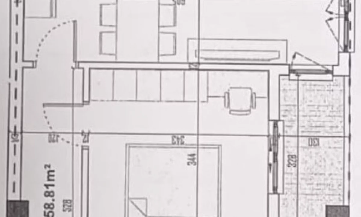 Shtepi ne shitje Apartament ne Tirane, 1+1, Mobilimi Bosh, pa mobiluar, Pagesa 78,000  Euro.