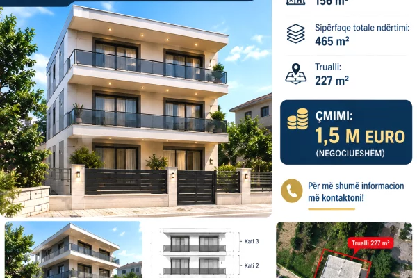 Ambient biznesi ne shitje 3+1 ne Tirane - 1,500,000 Euro