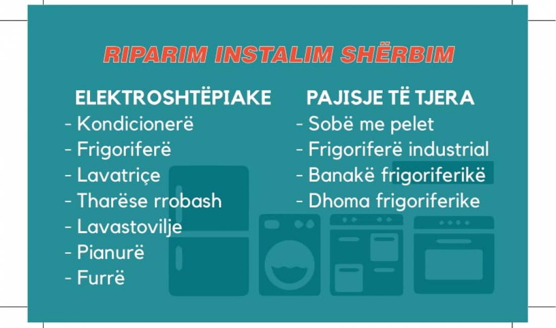 Teknik Kondicioneri /Frigoriferi/ Lavatrice/Furre/ Lavastovilje