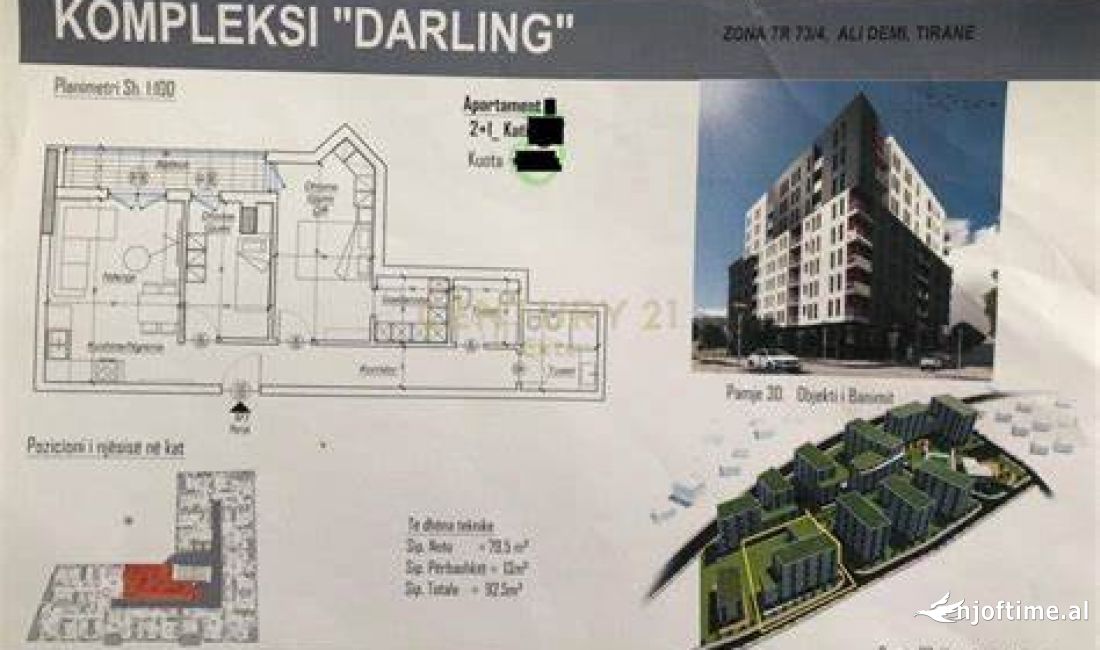 Shtepi ne shitje Apartament ne Tirane, 1+1, Mobilimi Bosh, pa mobiluar, Pagesa 95,000  Euro.