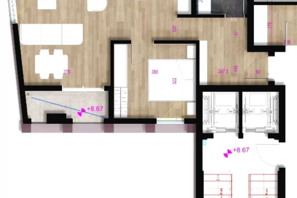 Appartamento in vendita a Tirana 1+1, Vuoto