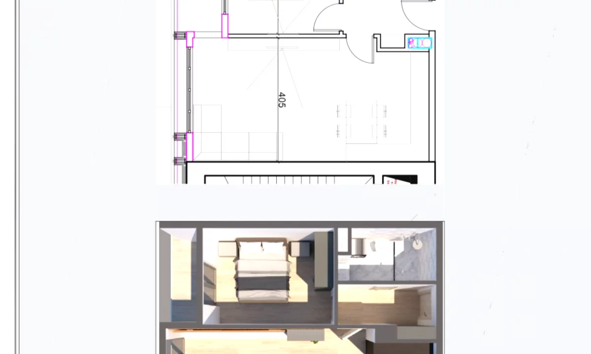 Apartment for sale in Tirana 1+1, Emty
