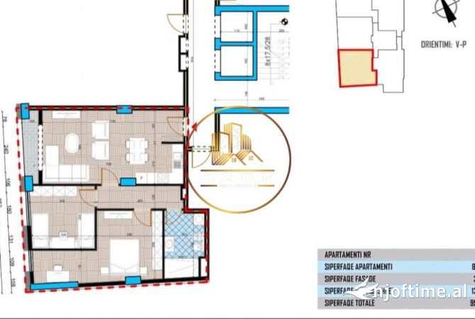 Apartment for sale in Tirana 2+1, Emty