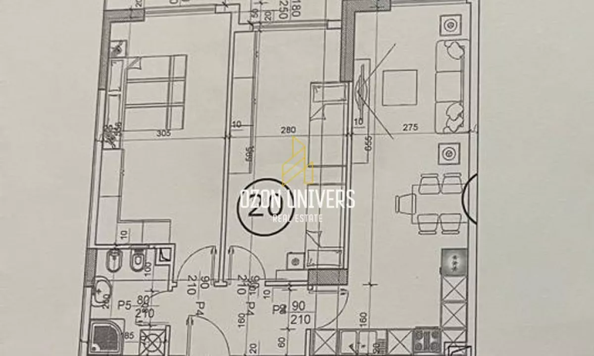 Shtepi ne shitje Apartament ne Tirane, 2+1, Mobilimi Bosh, pa mobiluar, Pagesa 103,400  Euro.