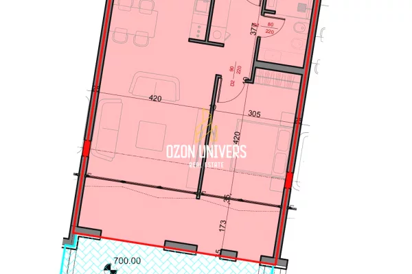 Shtepi ne shitje Apartament ne Vlore, 1+1, Mobilimi Bosh, pa mobiluar, Pagesa 342,930  Euro.