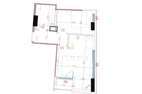 Appartamento in vendita a Tirana 1+1, Vuoto