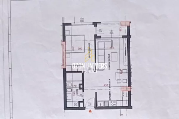 Apartment for sale in Tirana 1+1, Emty