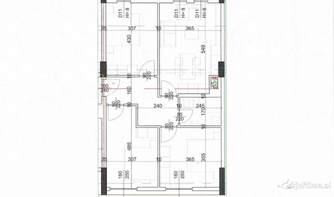Shtepi ne shitje Apartament ne Tirane, 3+1, Mobilimi Bosh, pa mobiluar, Pagesa 136,776  Euro.