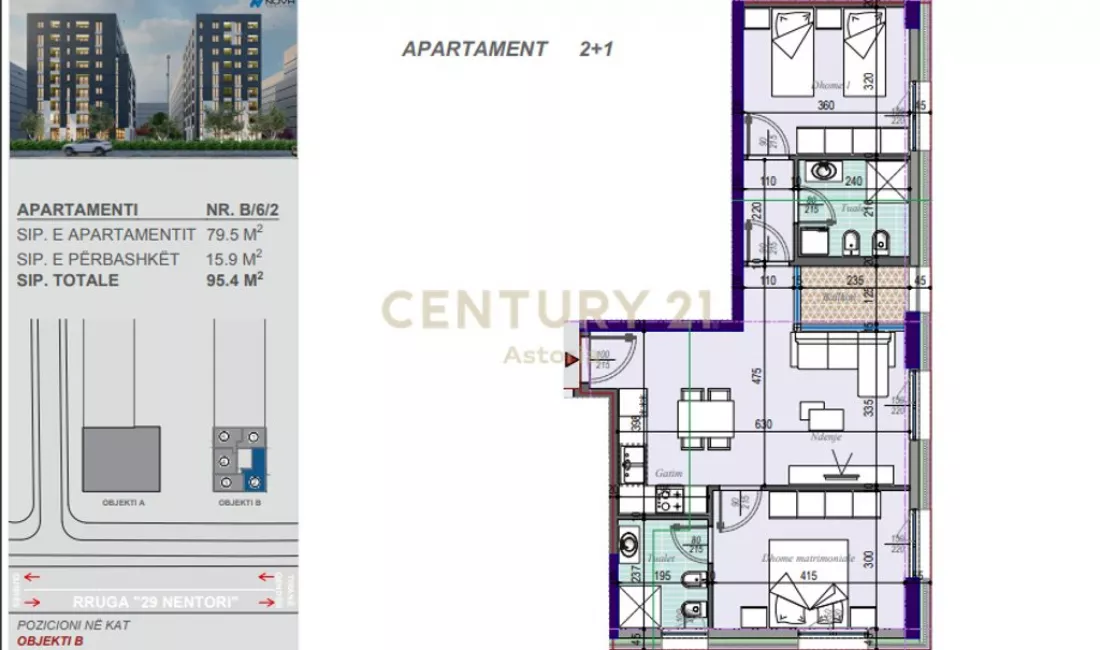 Appartamento in vendita a Tirana 2+1, Vuoto