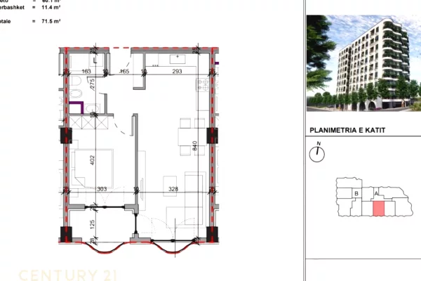 Appartamento in vendita a Tirana 1+1, Arredato
