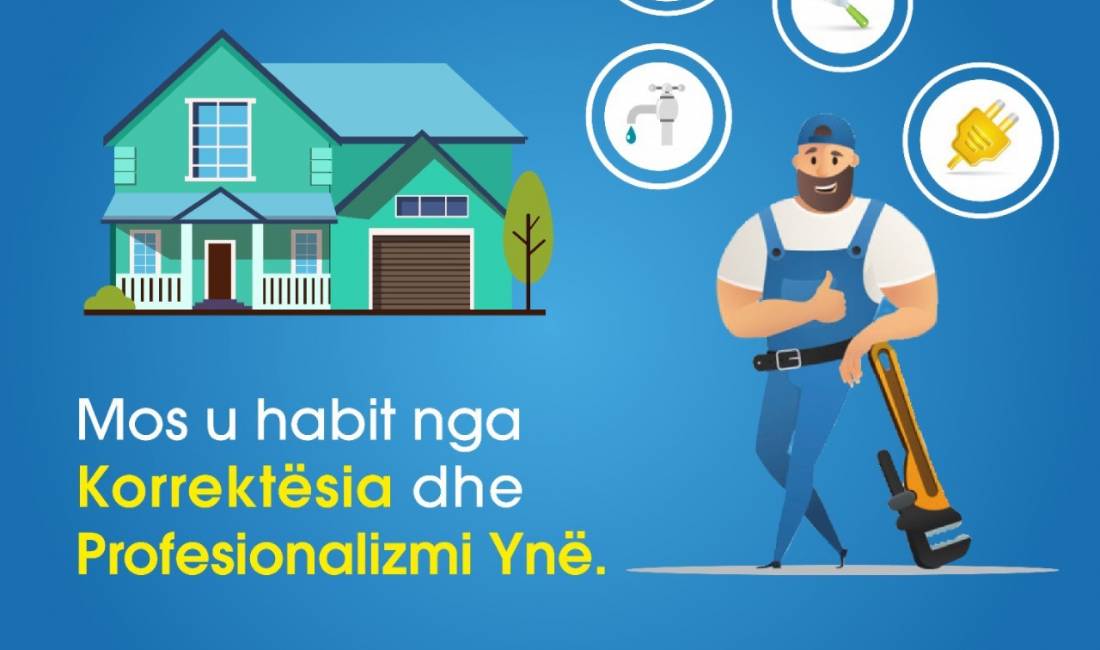  Grupe pune per sherbime: Elektrike, Hidraulike, Punime Gipsi, Lyerje, Shtrim Pllaka dhe Parket.