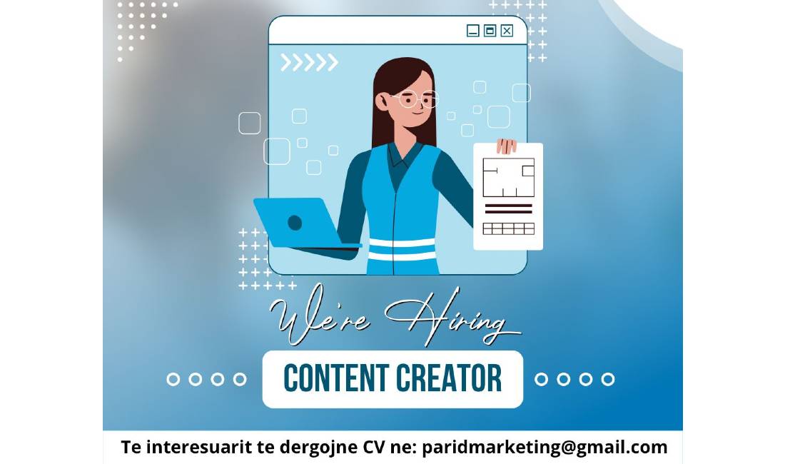 Offerte di lavoro a Tirana, Profession 𝐂𝐨𝐧𝐭𝐞𝐧𝐭 𝐂𝐫𝐞𝐚𝐭𝐨𝐫/𝐂𝐨𝐩𝐲𝐰𝐫𝐢𝐭𝐞𝐫 , Principiante/Poca esperienza, Pagamento 60,000  Leke.