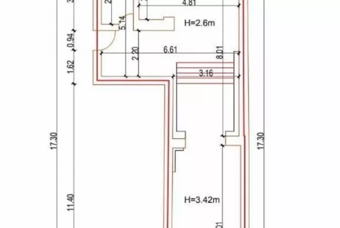Business Property for Rent 1+1 in Tirana - 2,300 Euro