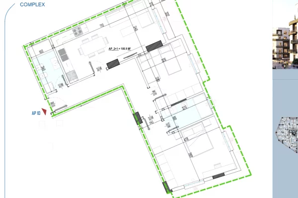 Shitet, apartament 2+1+2 Aluna Complex Paskuqan