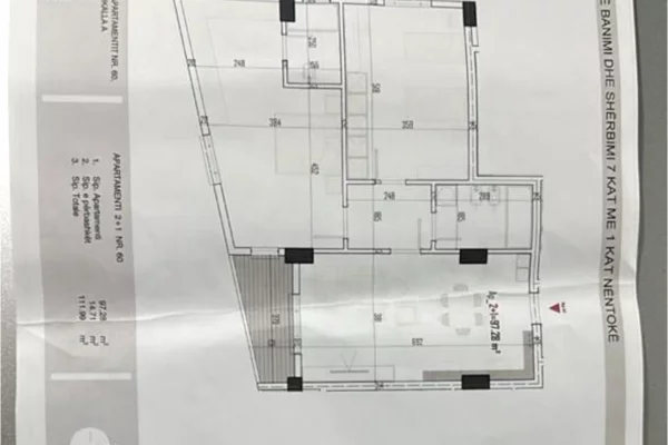 Shtepi ne shitje Apartament ne Tirane, 2+1, Mobilimi Bosh, pa mobiluar, Pagesa 123,189  Euro.