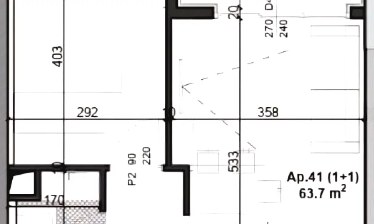 Appartamento in vendita a Tirana 1+1, Vuoto