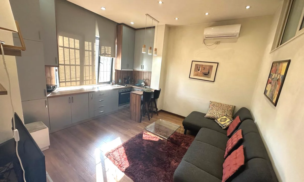 Shtepi me qera Apartament ne Tirane, 1+1, Mobilimi E mobiluar, Pagesa 600  Euro.