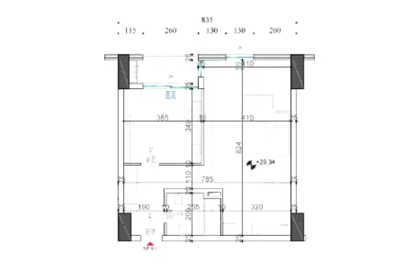 Shtepi ne shitje Apartament ne Tirane, 1+1, Mobilimi Bosh, pa mobiluar, Pagesa 133,000  Euro.