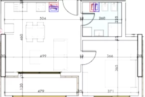 Shtepi ne shitje Apartament ne Tirane, 1+1, Mobilimi Bosh, pa mobiluar, Pagesa 265,000  Euro.