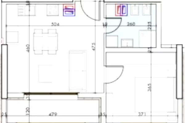 Shtepi ne shitje Apartament ne Tirane, 1+1, Mobilimi Bosh, pa mobiluar, Pagesa 270,000  Euro.