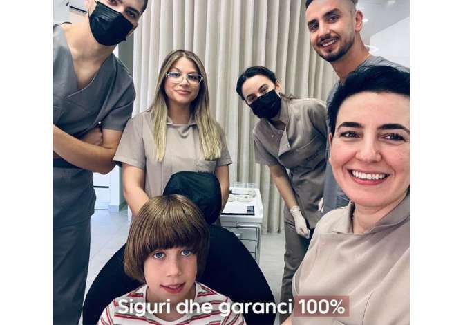 Klinika Dentare  kryen Pastrim, Zbardhim, Mbushje, Heqje, Implante, Ura fikse, Protza dhe Ortodontci