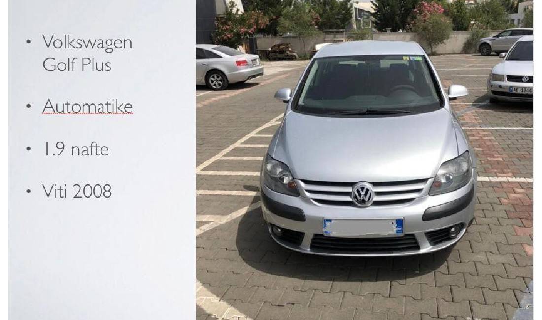 Jepet makina me qera Golf Plus duke filluar nga 35 euro dita