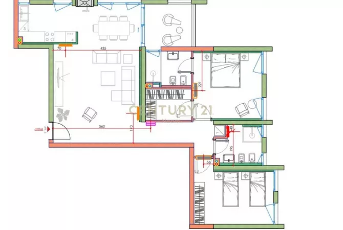 Shtepi me qera Apartament ne Tirane, 2+1, Mobilimi E mobiluar, Pagesa 2,000  Euro.