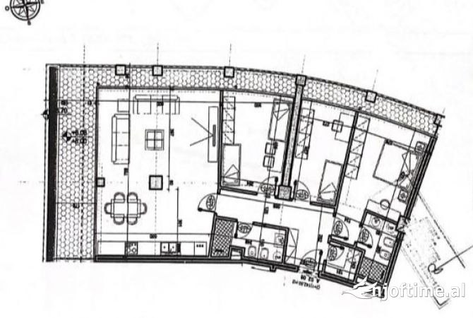 Shtepi ne shitje Apartament ne Tirane, 3+1, Mobilimi Bosh, pa mobiluar, Pagesa 564,000  Euro.