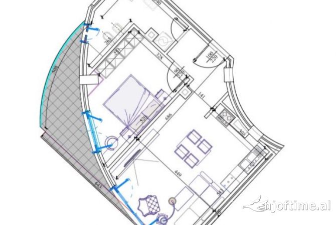 Shitet, Apartament 1+1, Rezidenca Kodra Diellit 2 ,Tirane